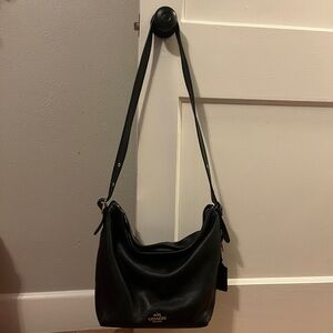 Coach Black Leather Shoulder Bag